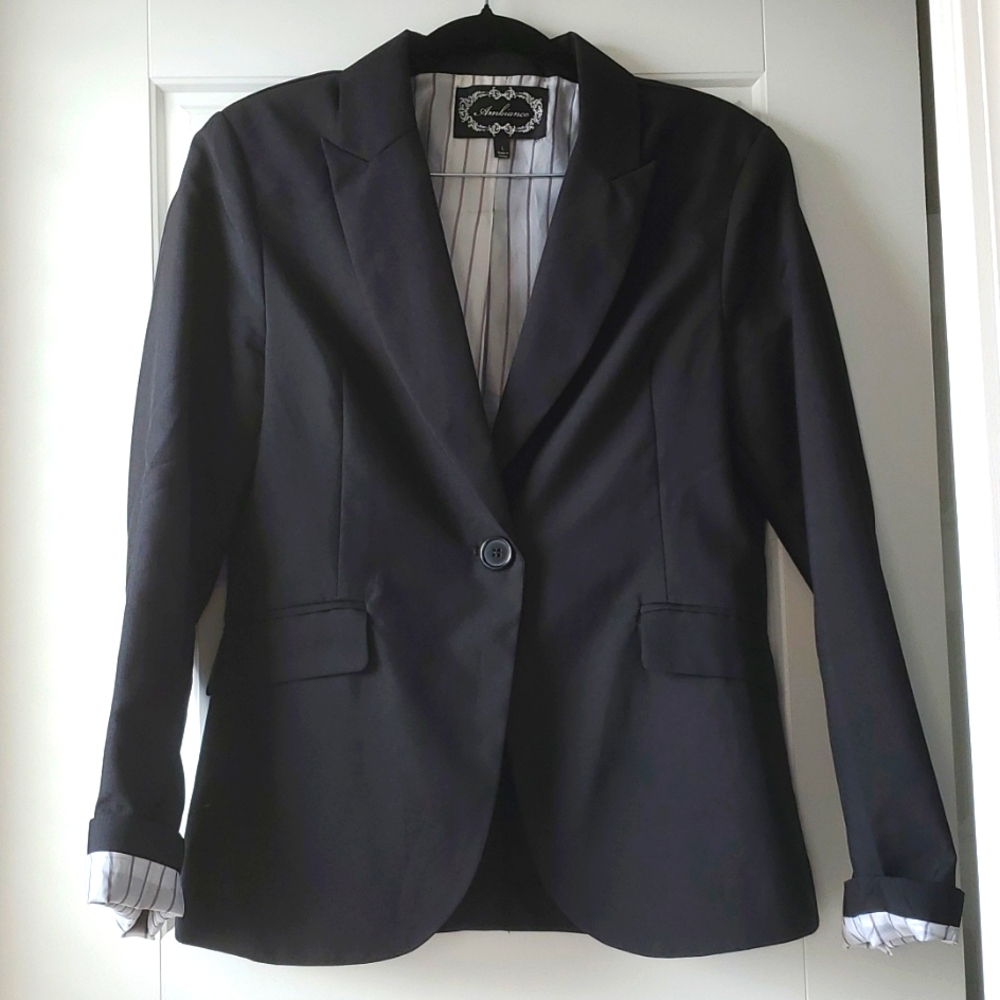 Ambiance Black Blazer (L)